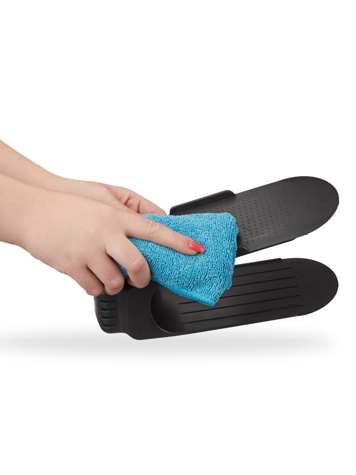 relaxdays 15 x Schuhstapler in Schwarz günstig kaufen onesize