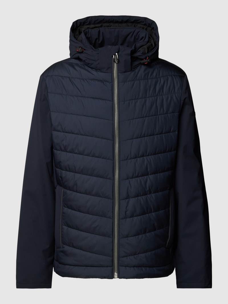 Steppjacke in Two-Tone-Machart Modell 'Flex City' in marineblau