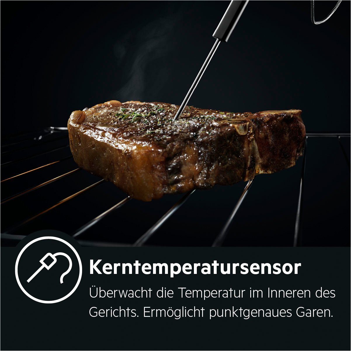 AEG Einbaubackofen 6000 BPE55526BM 944188761, mit 1-fach-Teleskopauszug, Pyrolyse-Selbstreinigung