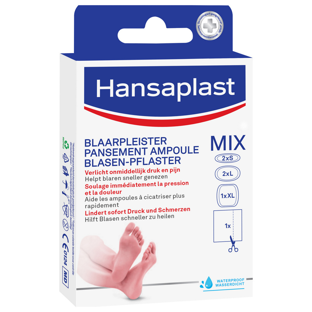 hansaplast Pansements Ampoules Hydrocolloïdes Mix Pack Bandage, pansement, sparadrap
