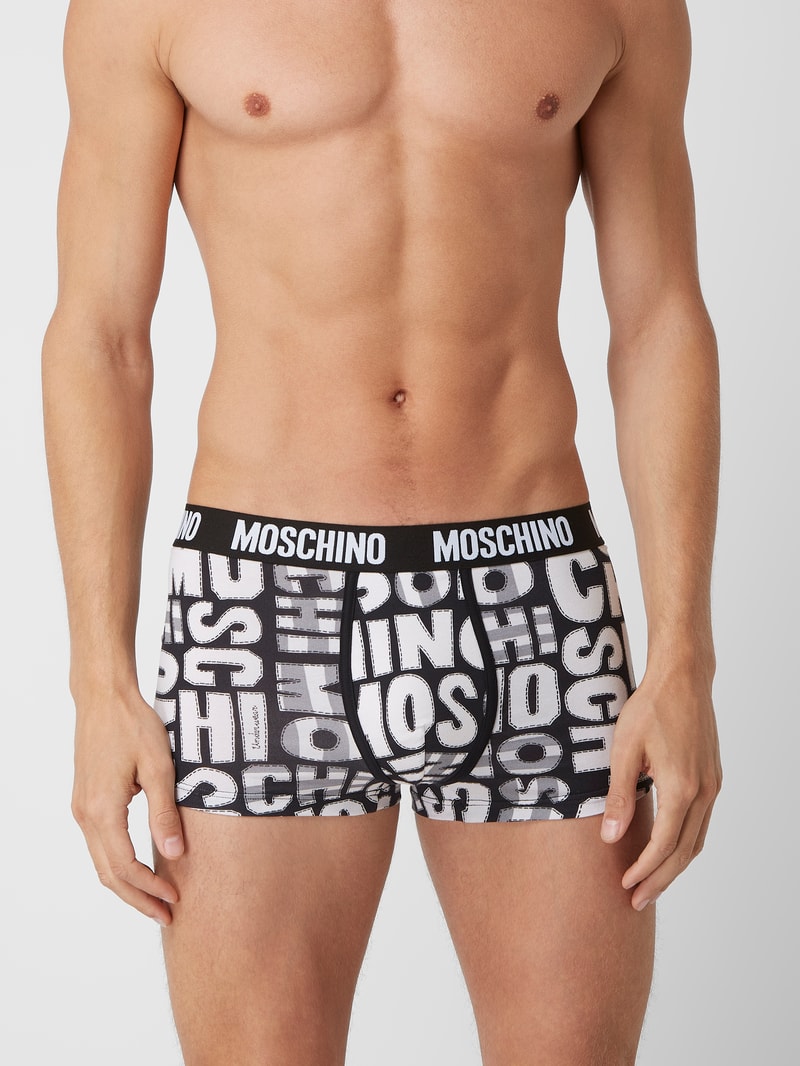 Trunks mit Logo-Muster in schwarz