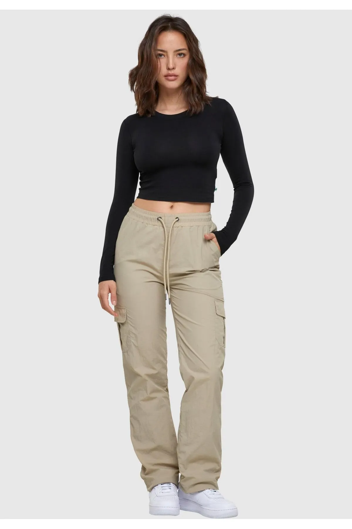 Urban Classics  Damen Cargohose aus Nylon