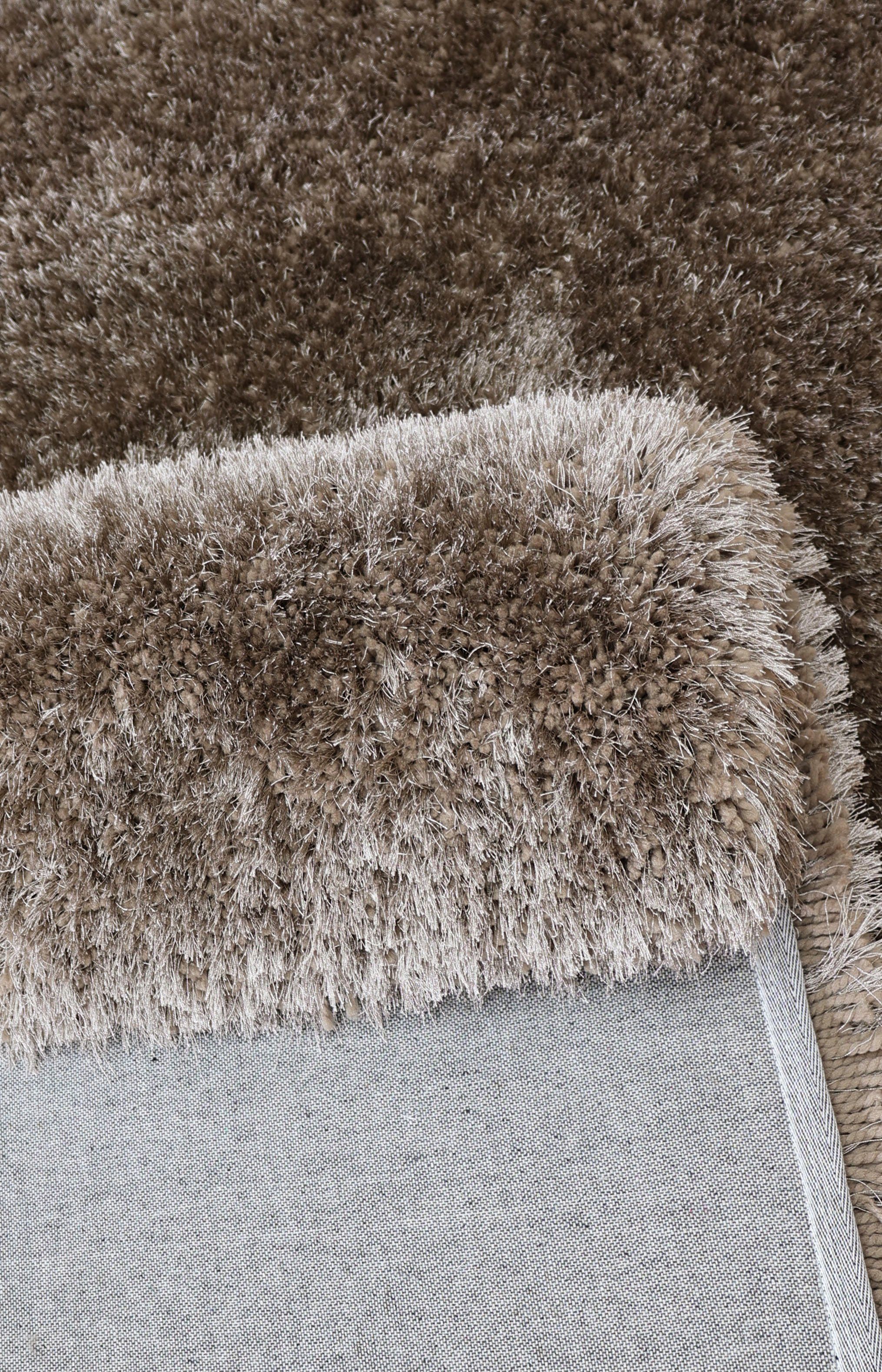 Hochflor-Teppich Lasse, Mikrofaser Teppich, Leonique, rechteckig, Höhe: 76 mm, Shaggy-Look, meliertes Garn, Wohnzimmer, Schlafzimmer, Kinderzimmer