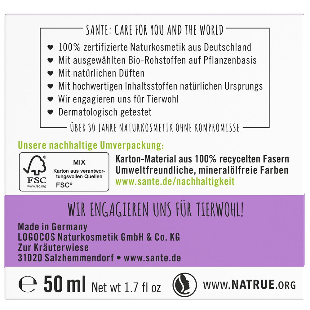 SANTE sofort glättende Nachtpflege 50 ml