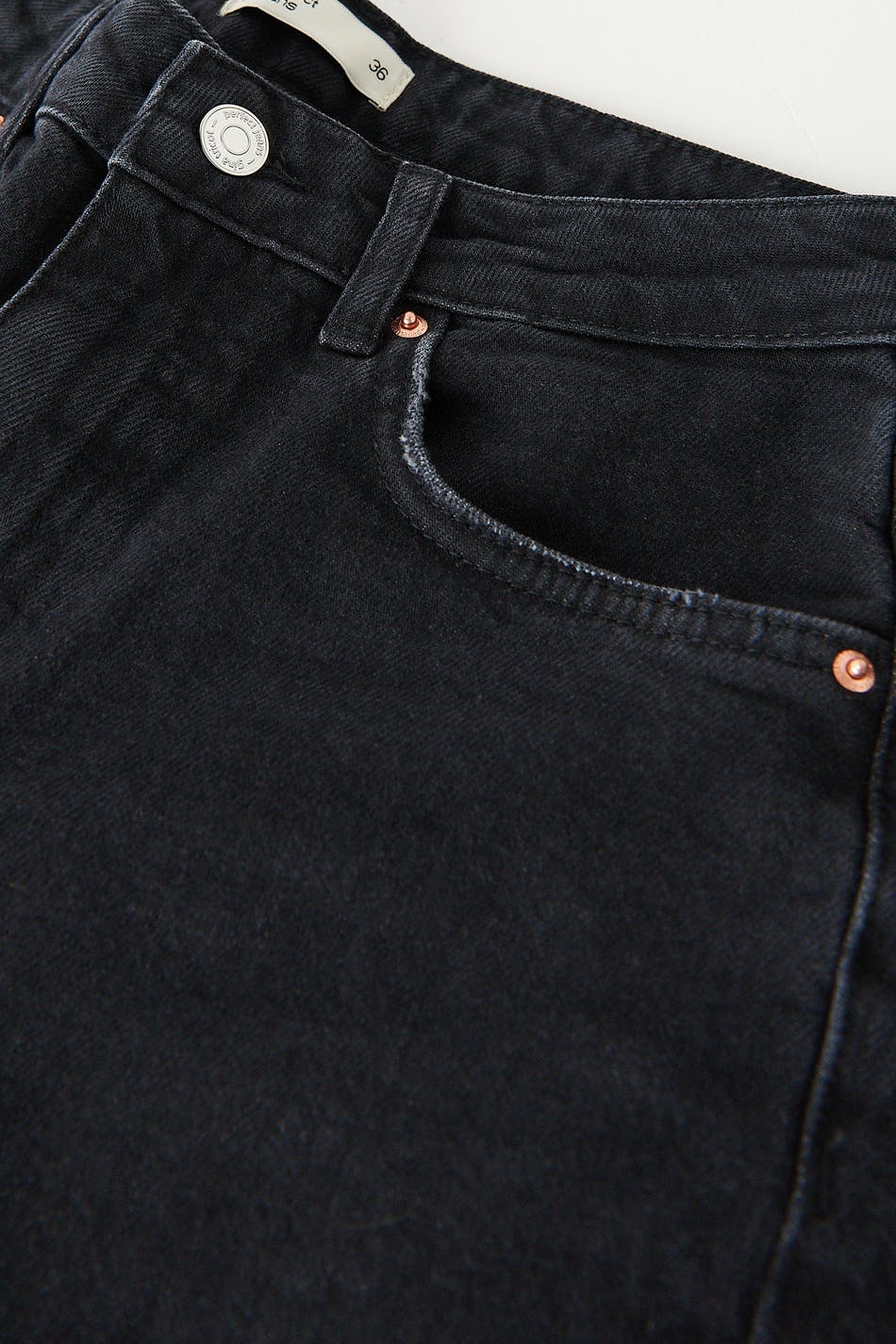 High waist tall slit jeans