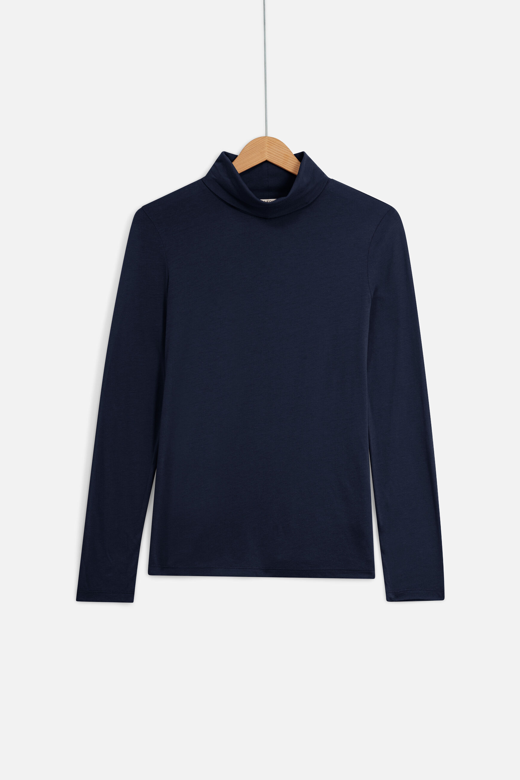 tee shirt uni lilib bleu marine femme