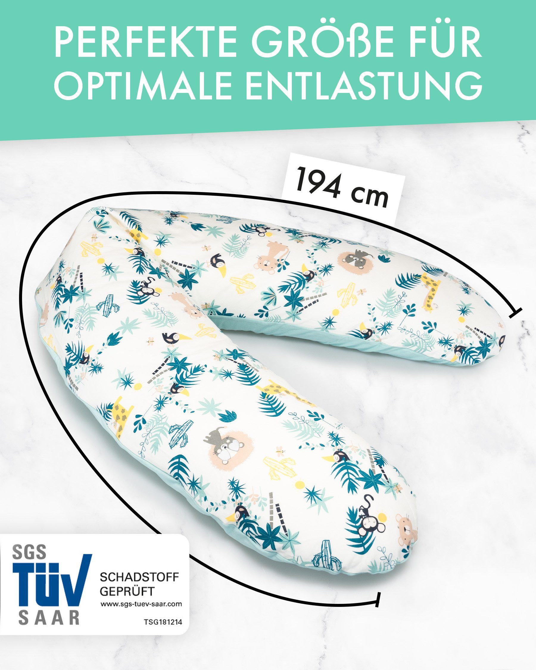 pic Bear Stillkissen pic Bear Premium Stillkissen - hochwertiges Schwangerschaftskissen, hochwertiger Baumwoll Jersey Bezug, kuschelweich und anschmiegsame