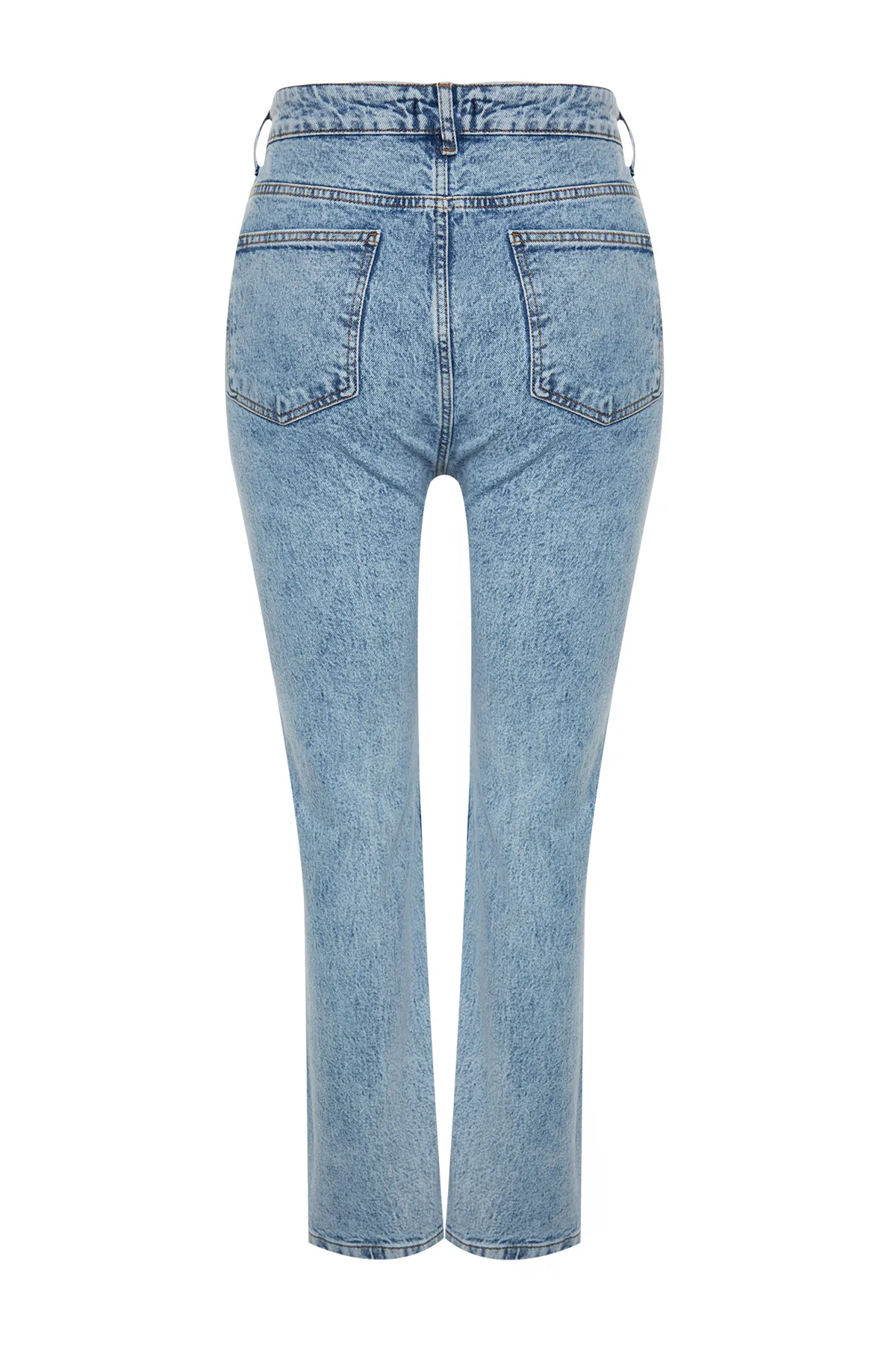 Trendyol Curve  Hellblaue Straight-Fit-Jeans TBBAW24CJ00045