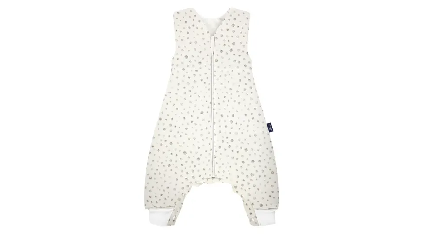 Alvi Sleep-Overall Aqua Dot weiß, grau