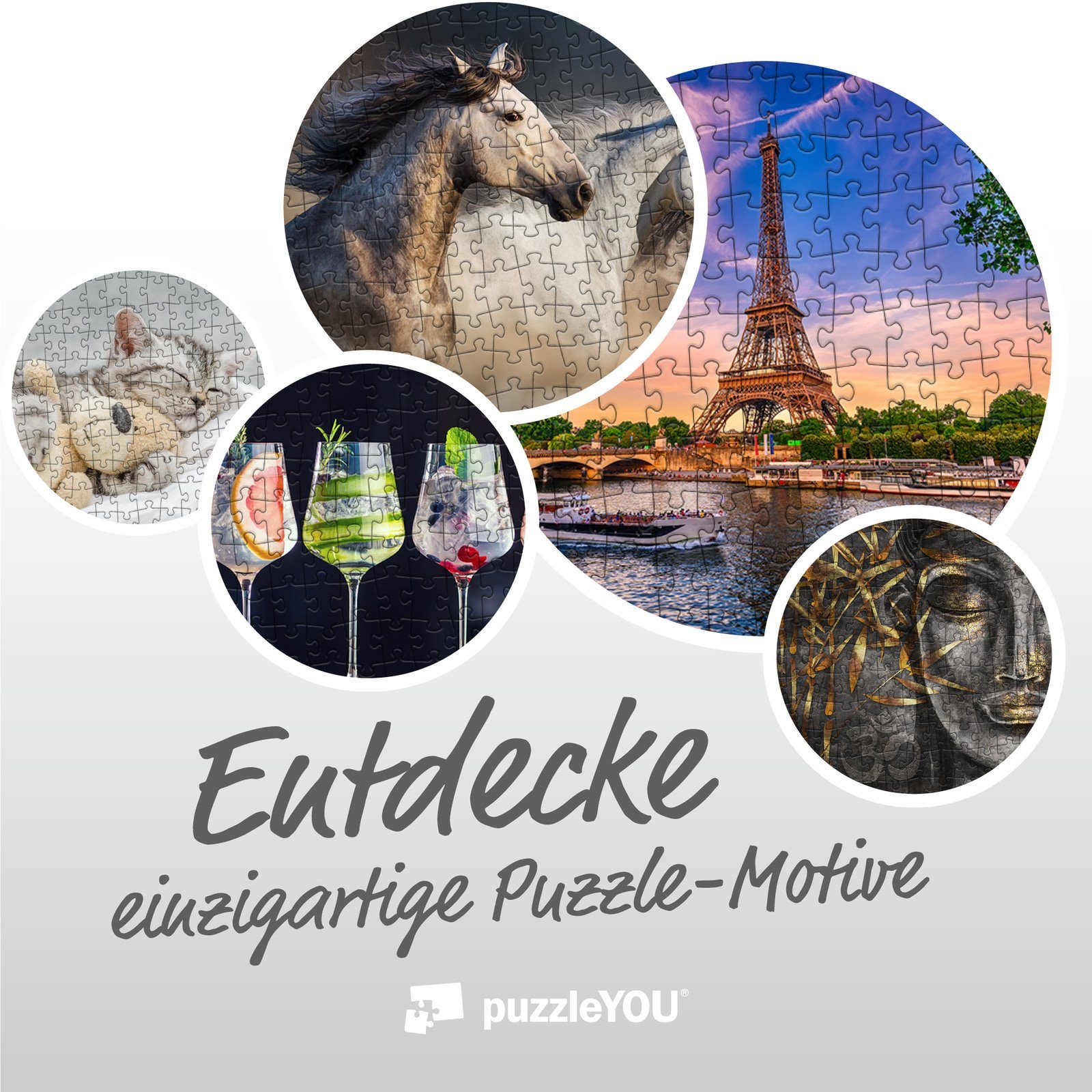 puzzleYOU Puzzle Gartengeräte und Blumen auf der Terrasse im Garten, 48 Puzzleteile, puzzleYOU-Kollektionen Garten