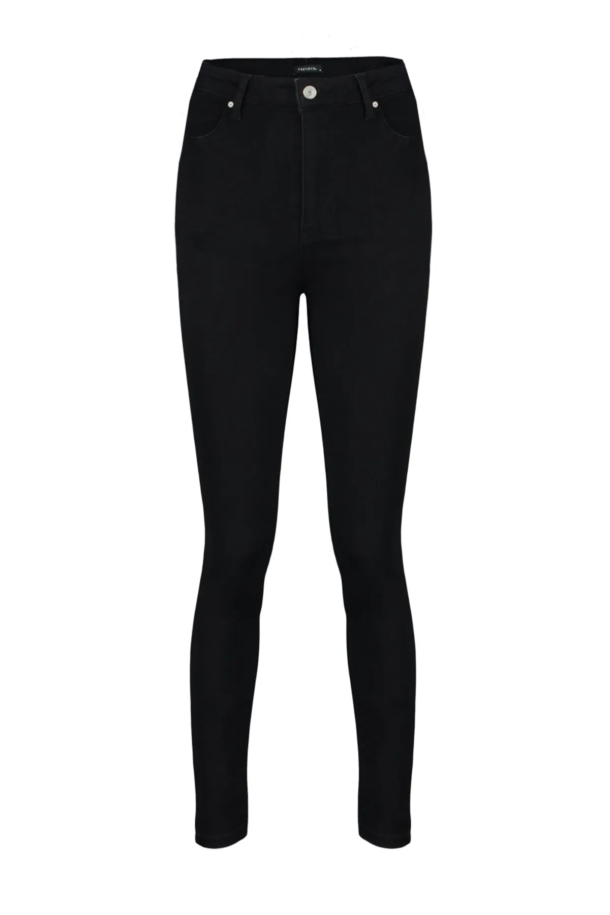 Trendyol Collection  Schwarze Jegging-Jeans mit hoher Taille TWOAW24JE00264
