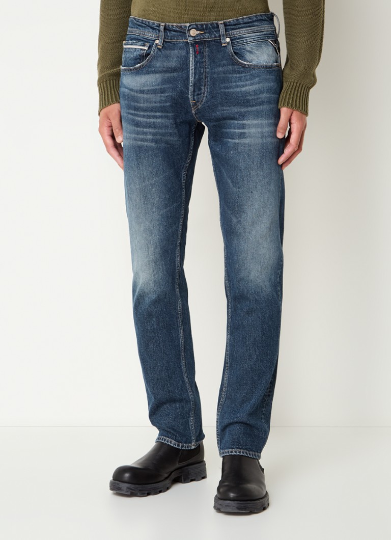 Replay Grover straight leg jeans with dark wash