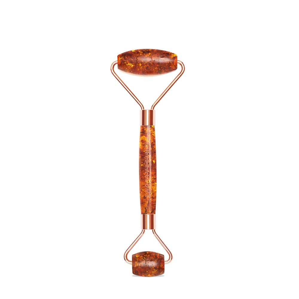 crystallove CRYSTALLOVE Cognac amber roller Roller pour massage du visage