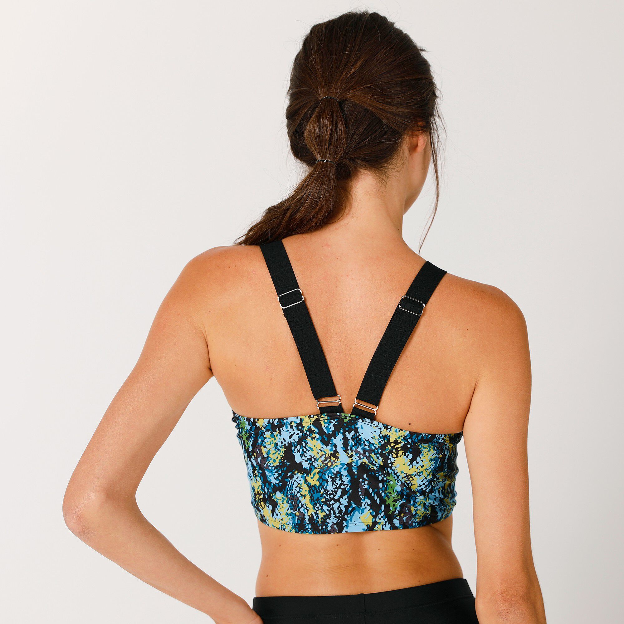 Brassière sport microfibre imprimée- sans armatures