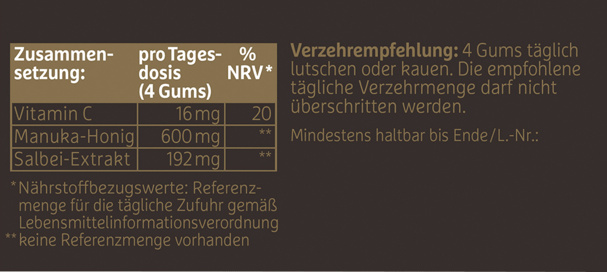Manuka Honig Gums, 75 g