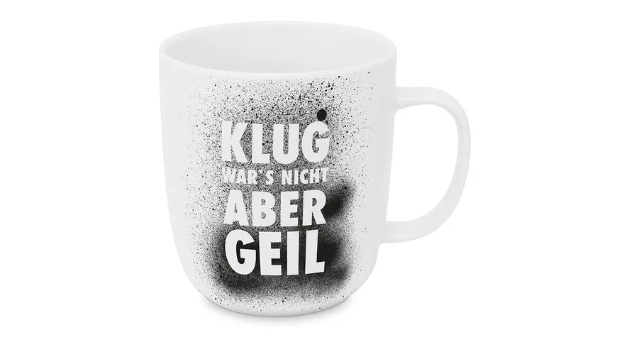 Design@Home Becher Mug 2.0 Klug war's nicht weiß/ schwarz
