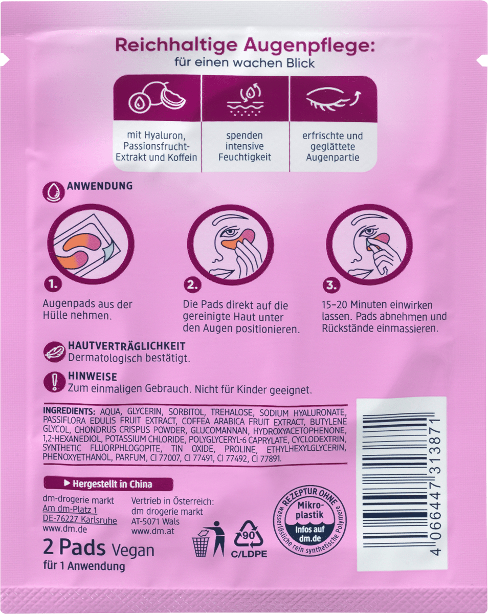 Augenpads Hydrogel zweifarbig (1 Paar), 2 St