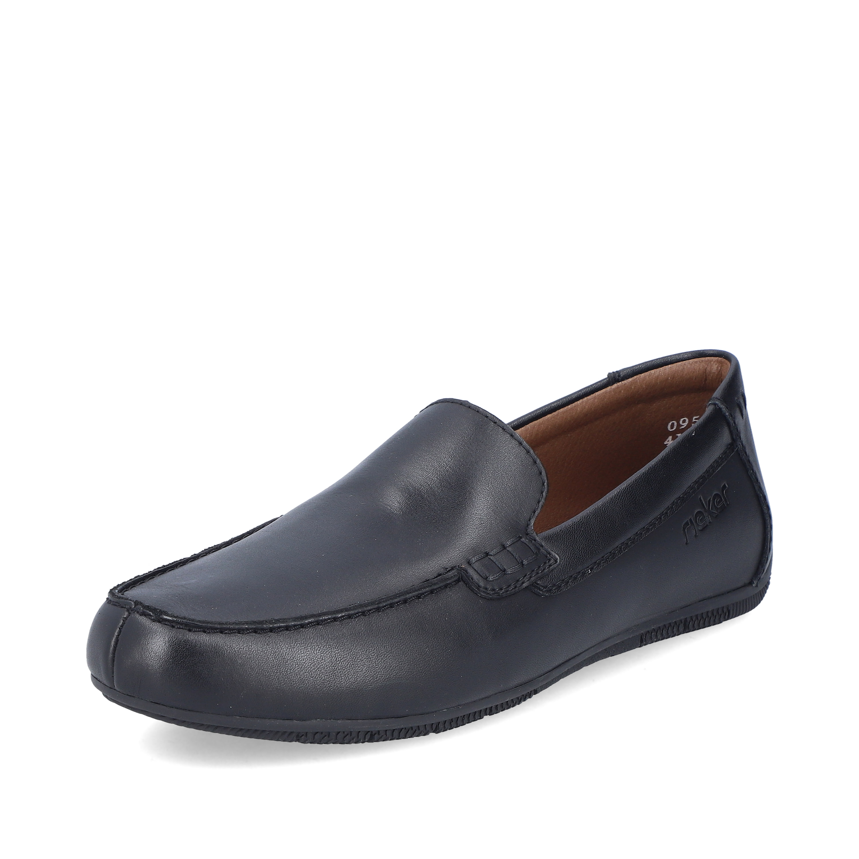 Rieker Herren Slipper glanzschwarz