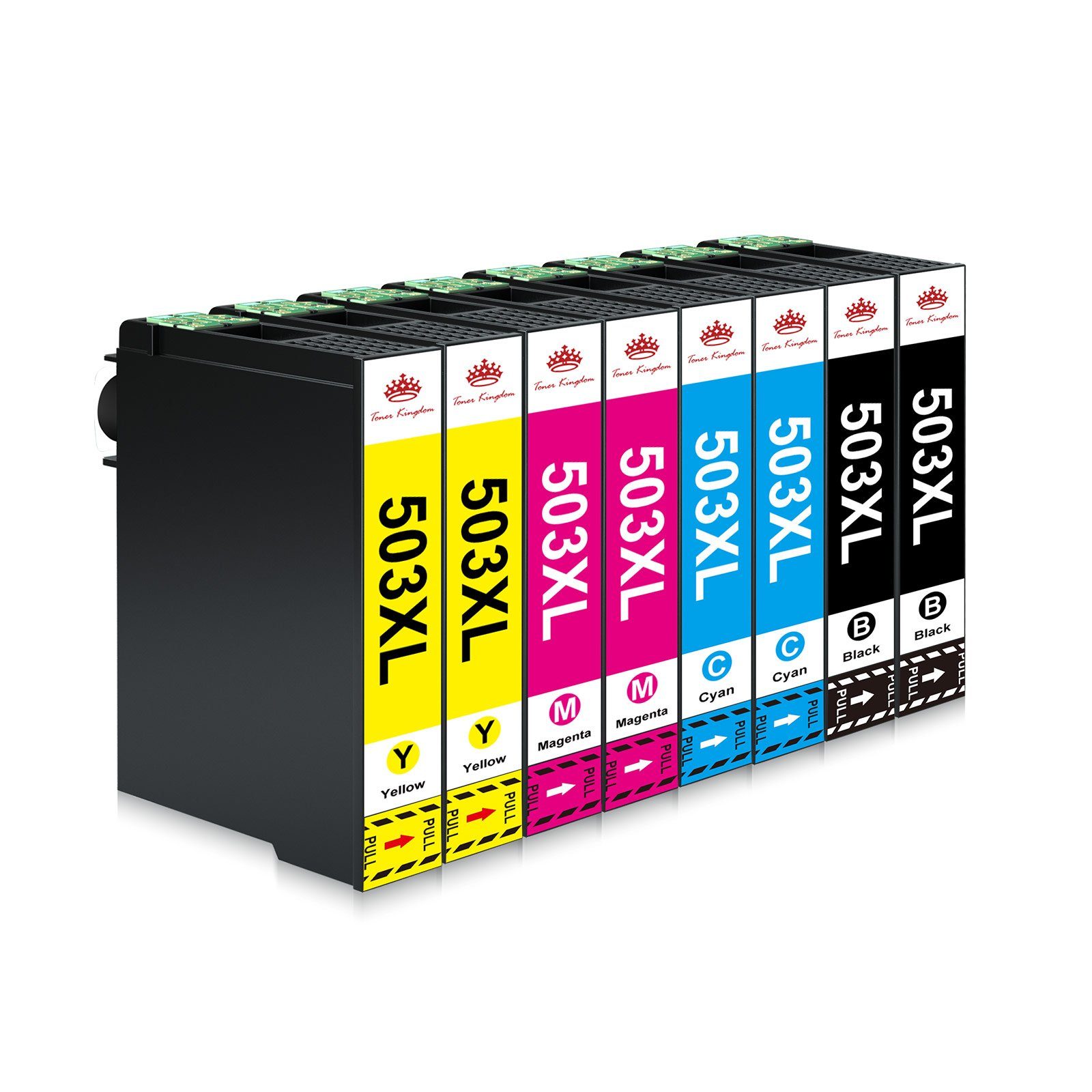 Toner Kingdom 8er 503 Multipack für Epson 503XL Druckerpatronen Tintenpatrone (WorkForce WF-2960DWF WF-2965DWF, Expression Home XP-5200 XP-5205)