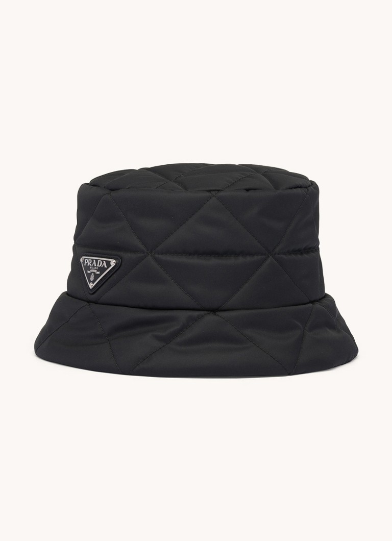 Prada  Gewatteerde bucket hoed met logo