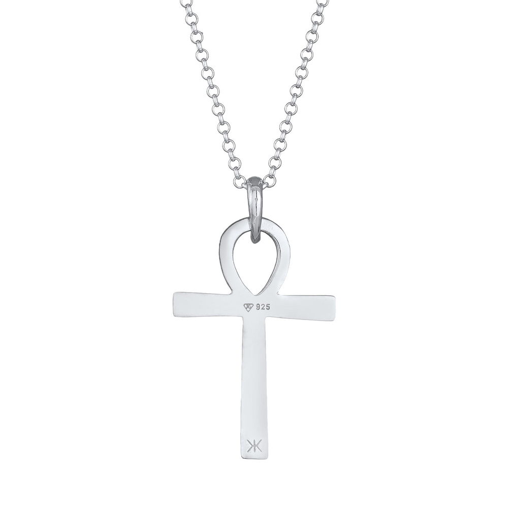 KUZZOI KUZZOI Collier Hommes Pendentif Croix Symbole Sacré en argent sterling 925 Bijoux