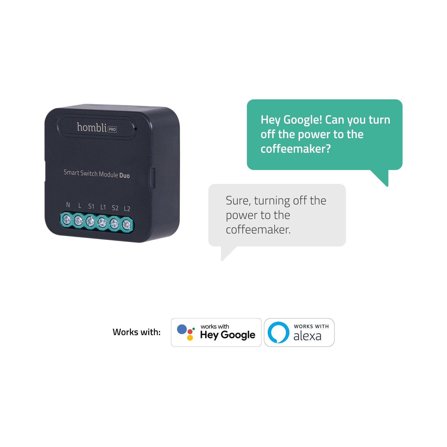 Hombli smartes Schaltmodul Duo Smart-Home-Zubehör