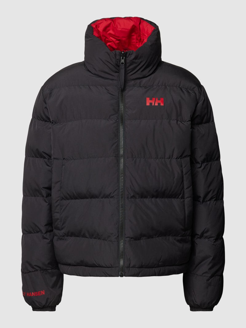 Steppjacke mit Wendefunktion in schwarz