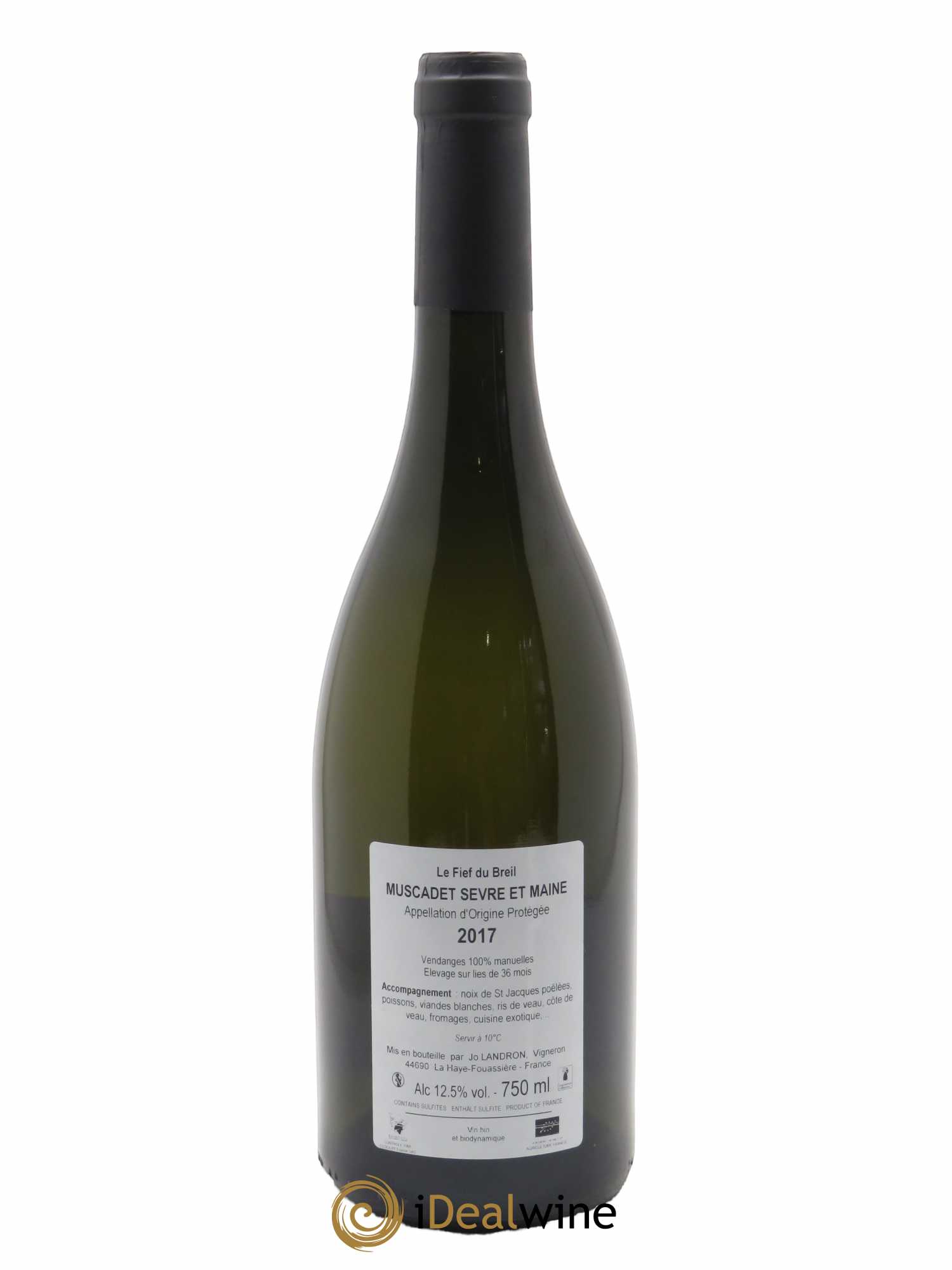 Muscadet-Sèvre-et-Maine Le Fief du Breil Jo Landron  2017 - Lot de 1 Bouteille