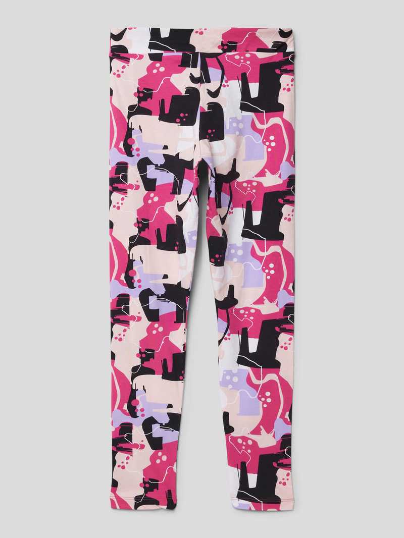 Pyjama-Hose mit Allover-Muster Modell 'STREET' in fuchsia