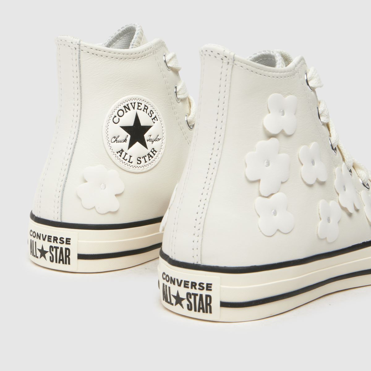 Converse All Star Hi bőr 3D Flowers tornacipő törtfehér multiszínű