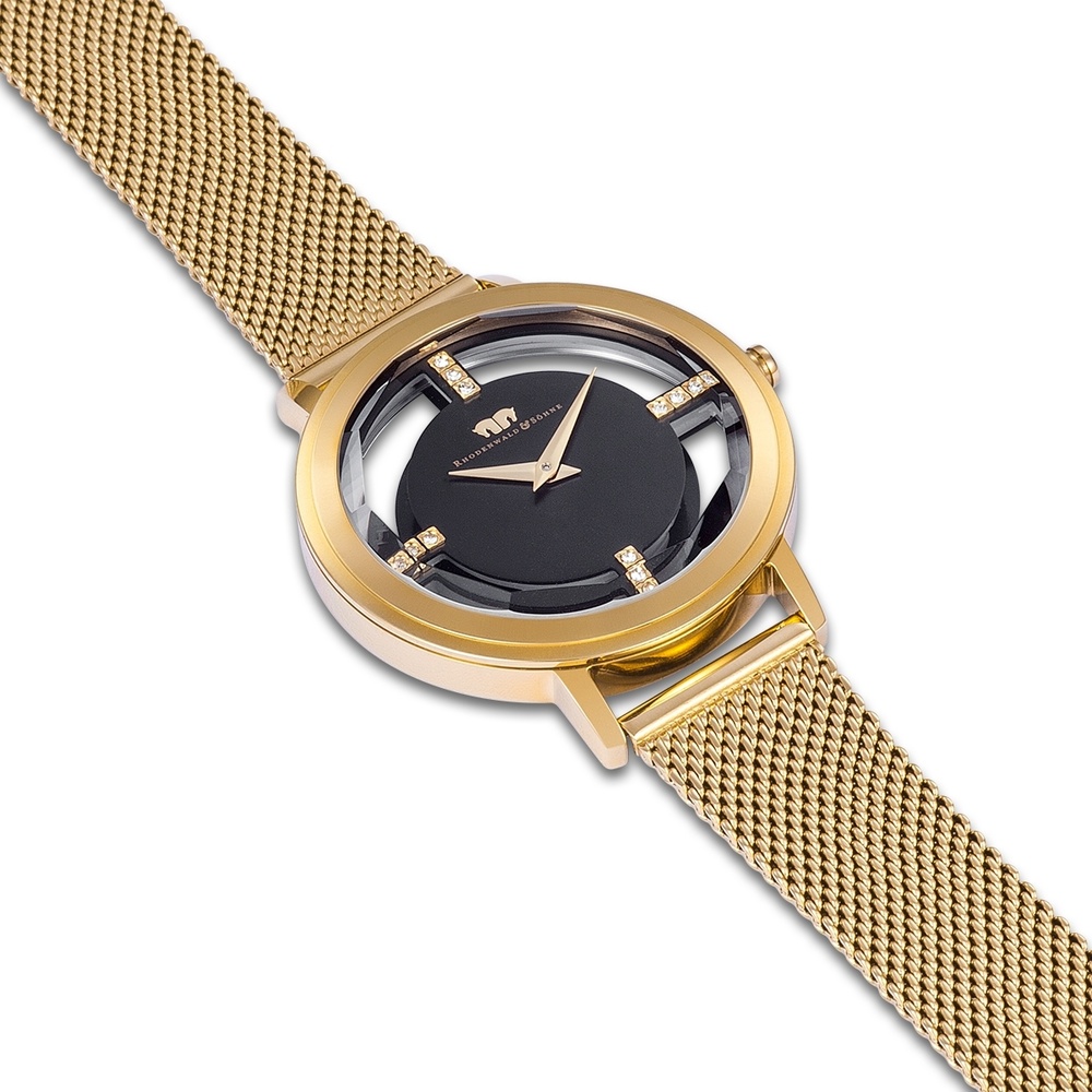 Rhodenwald & Söhne Montre à quartz Lucrezia en Or jaune Acier inoxydable en Or jaune Montre