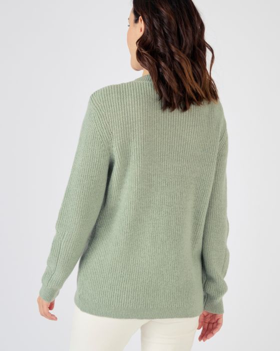 Pull col rond mélange alpaga
