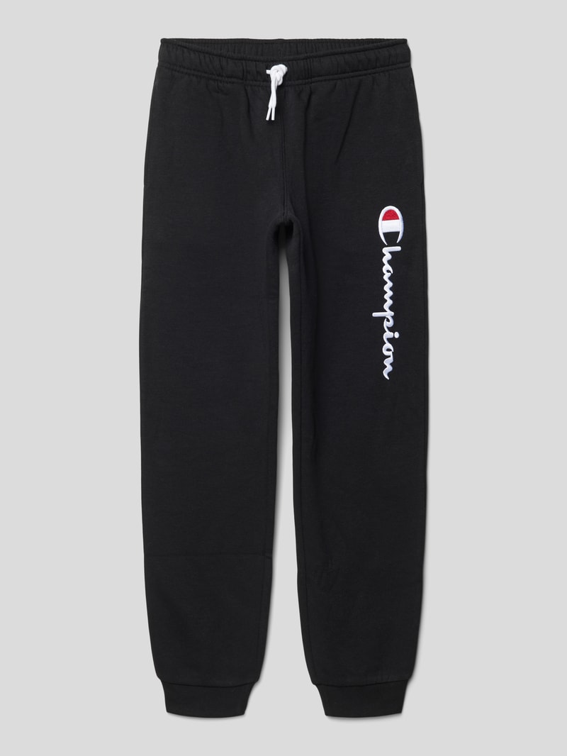 Sweatpants mit Label-Details in schwarz