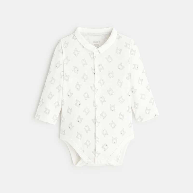 Body manches longues chats blanc naissance