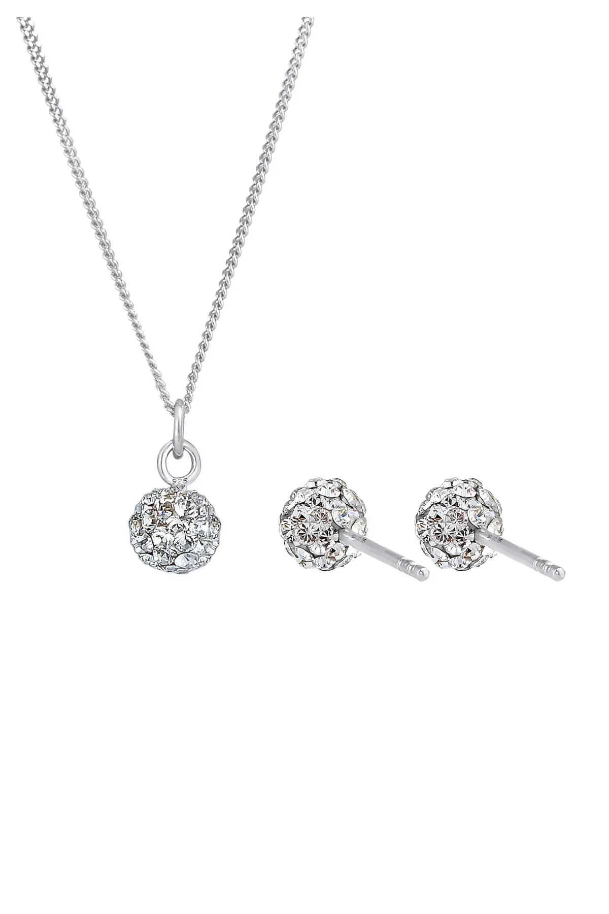 ELLI  Schmuckset Basic Elegant Kristalle 925 Silber