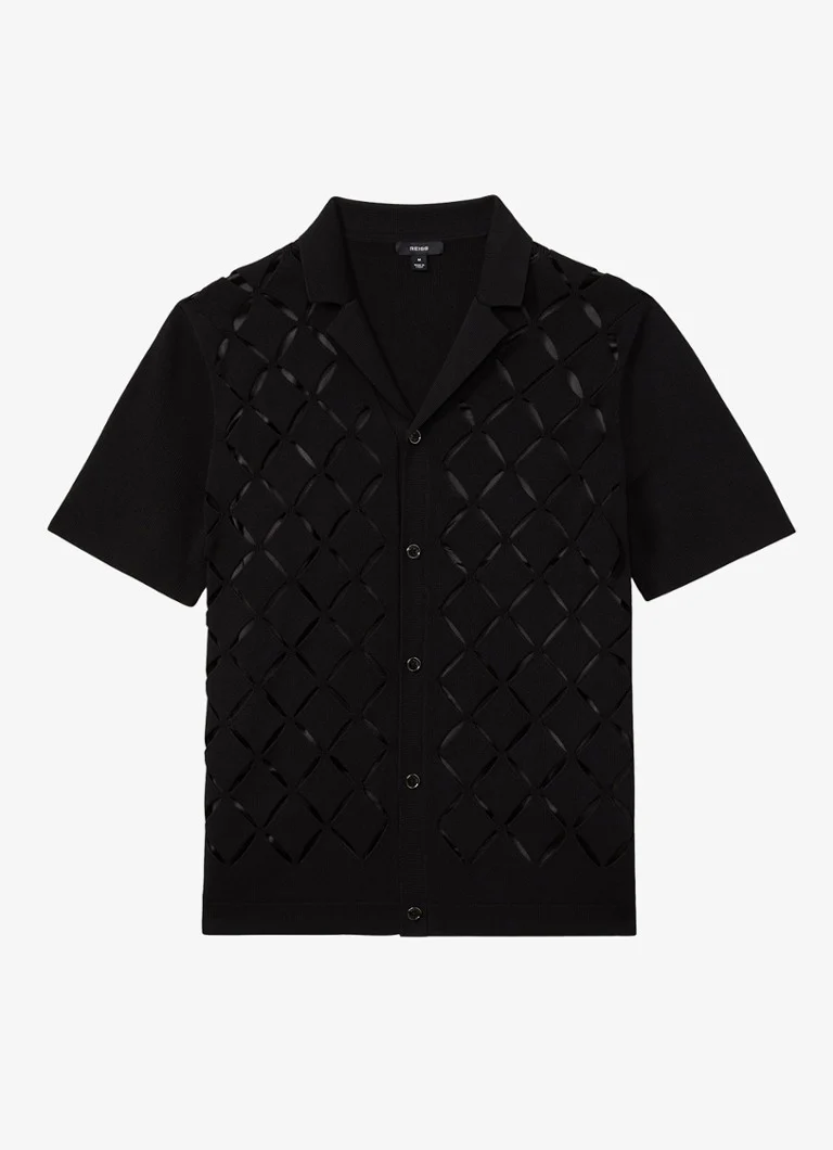 Cămașă tricotată cu imprimeu Reiss Harley Classic Fit