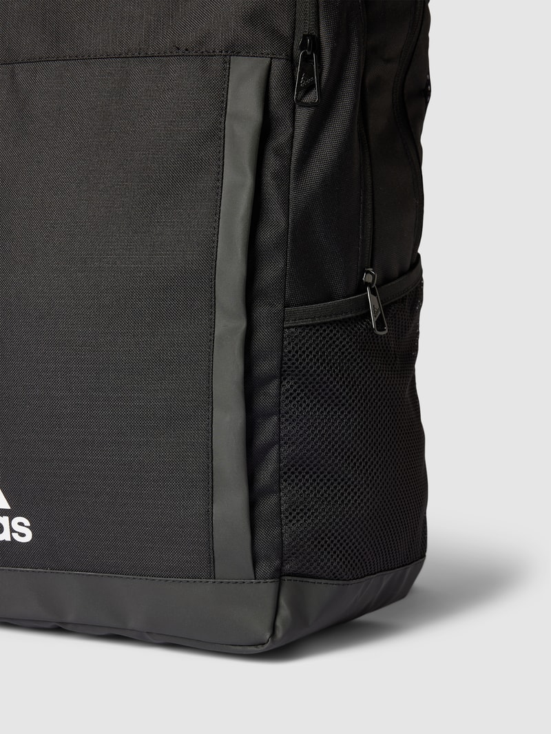 Rucksack mit Label-Print Modell 'Motion' in schwarz