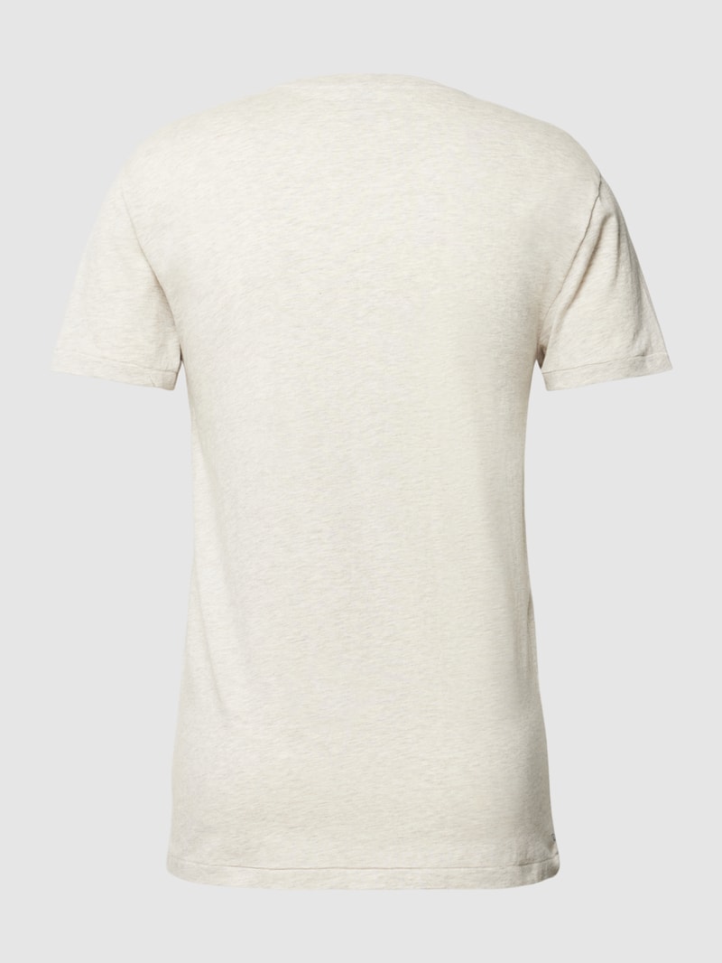 T-shirt Set mit Label-Stitching Modell 'Crew' in mittelgrau