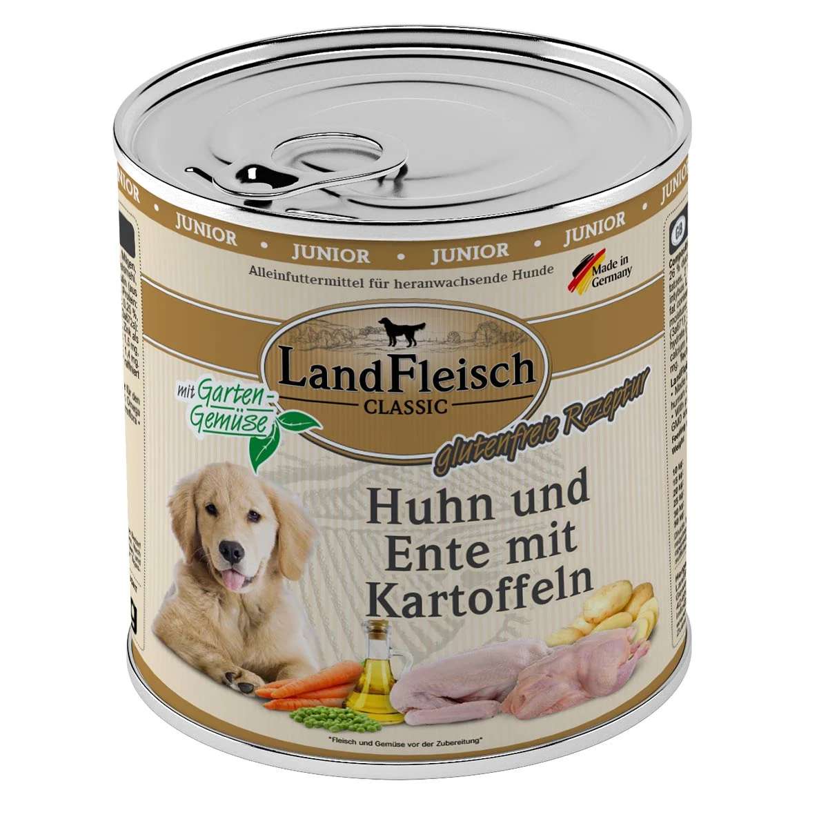 LandFleisch Dog Classic Junior Huhn, Ente & Kartoffeln