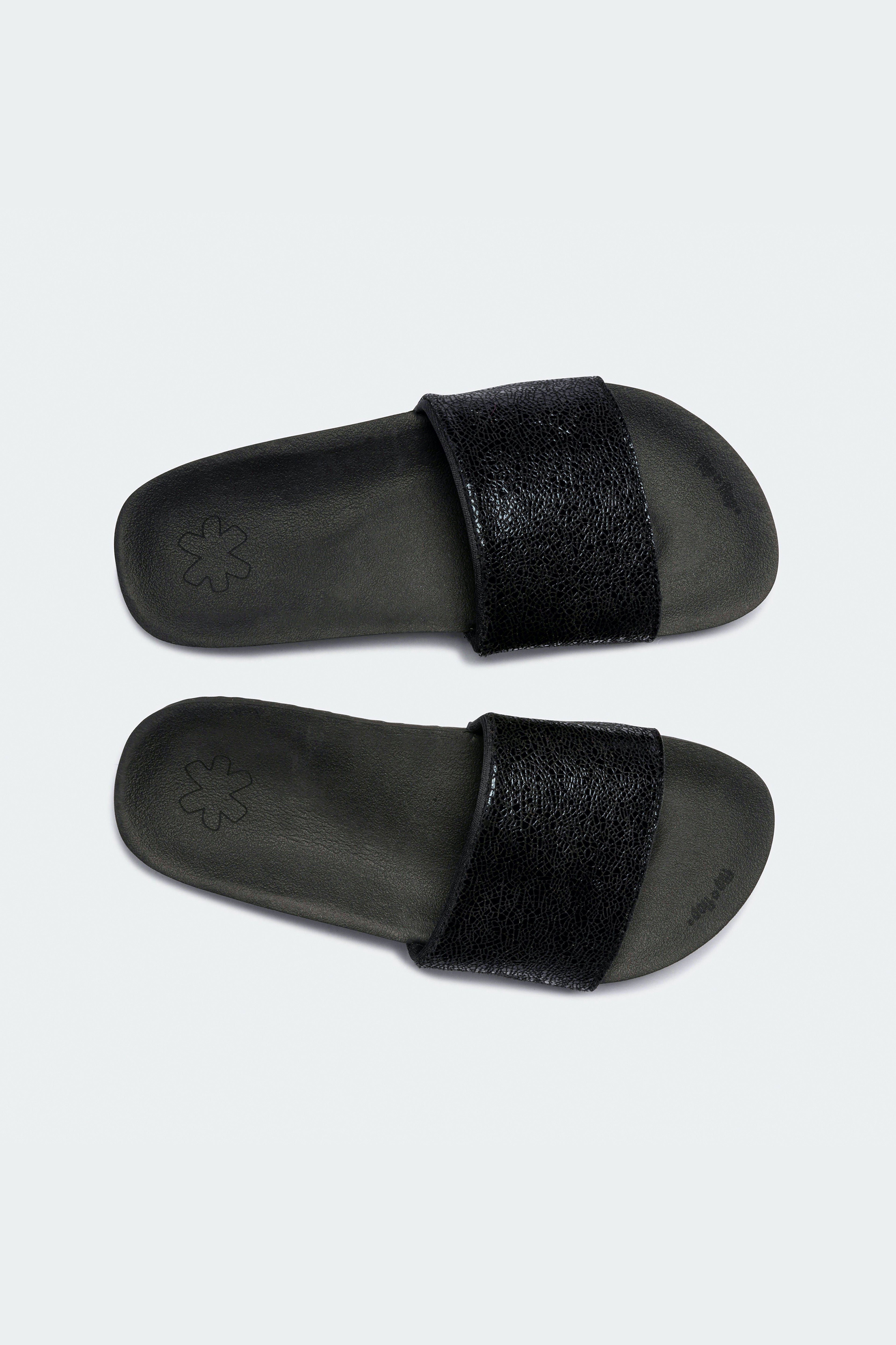 Flip Flop pool metallic cracked Pantolette mit Metallic Crush Effekt