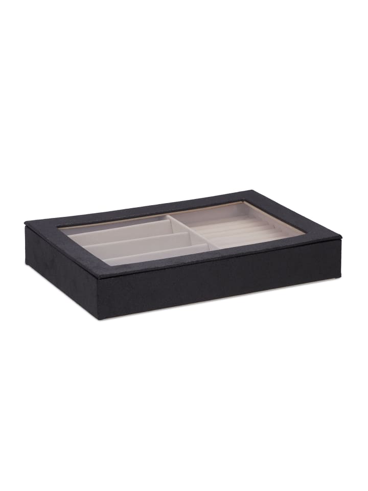 relaxdays Schmuckkästchen in Schwarz - (B)30 x (H)5 x (T)21 cm günstig kaufen onesize