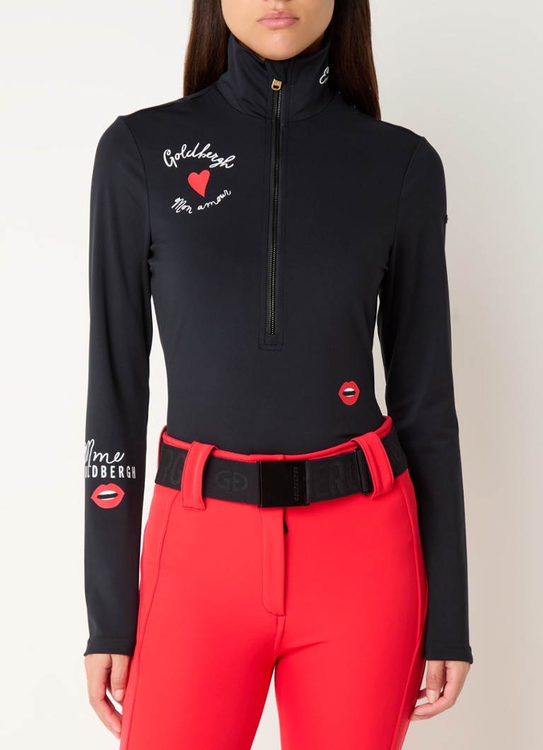 Pull de ski Goldbergh Copine avec logo imprimé et demi-zip
