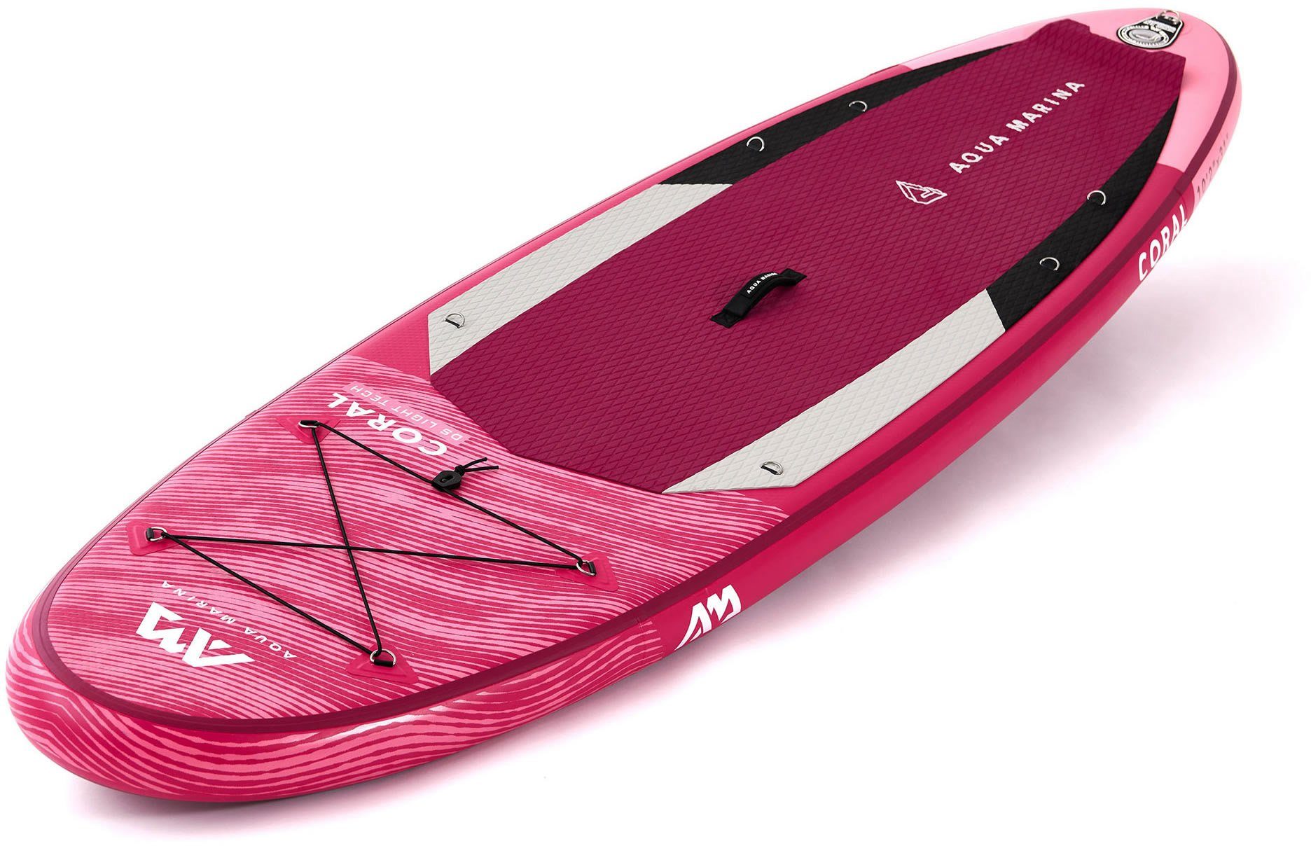 Aqua Marina Inflatable SUP-Board Coral Stand-Up, (Set, 7 tlg., mit Paddel, Pumpe und Transportrucksack)