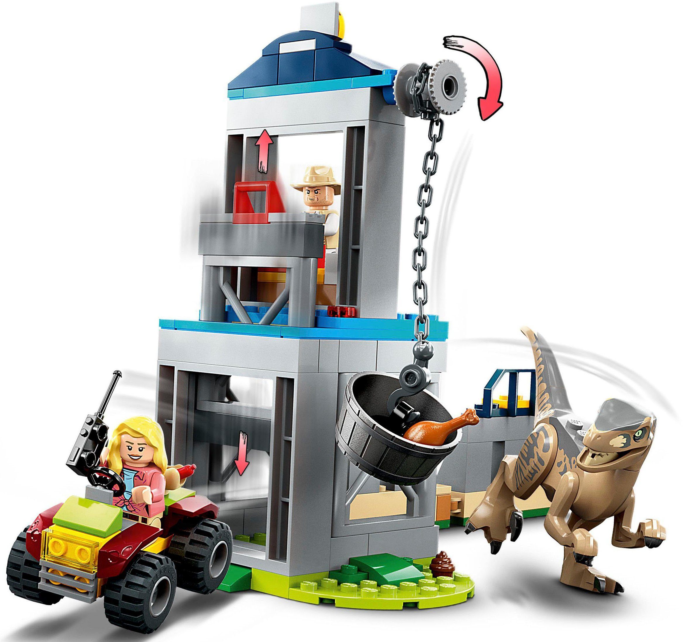 LEGO® Konstruktionsspielsteine Flucht des Velociraptors (76957), LEGO® Jurassic Park, (137 St), Made in Europe
