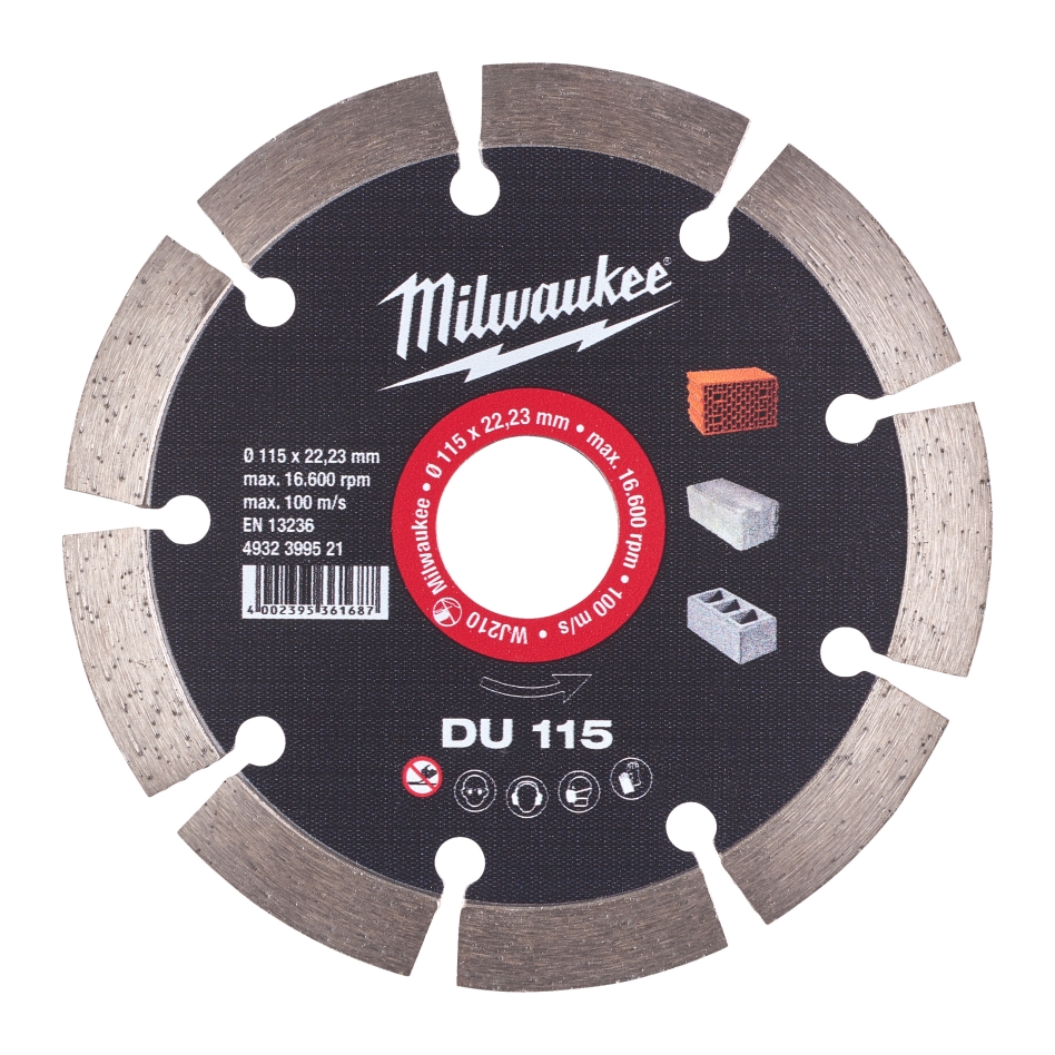 Αξεσουάρ Milwaukee 4932399521 Δίσκος κοπής με διαμάντι DU 115