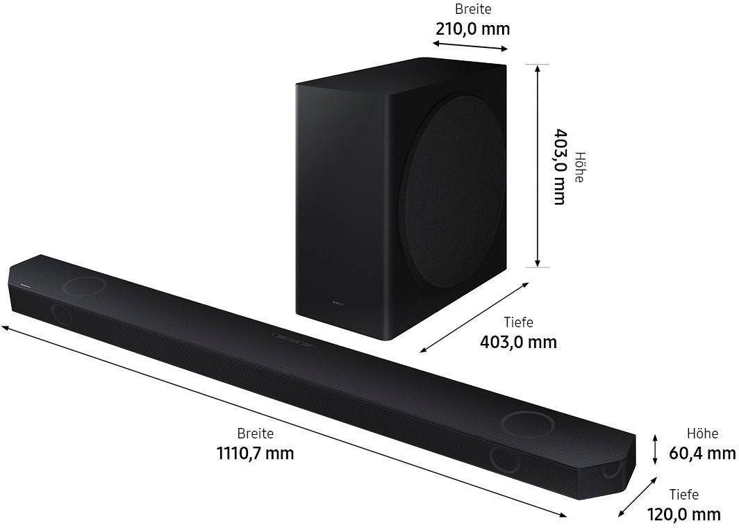 Samsung HW-Q810GC Soundbar (360 W, 5.1.2-Kanal Sound System, Kabelloses Dolby Atmos & DTS:X)