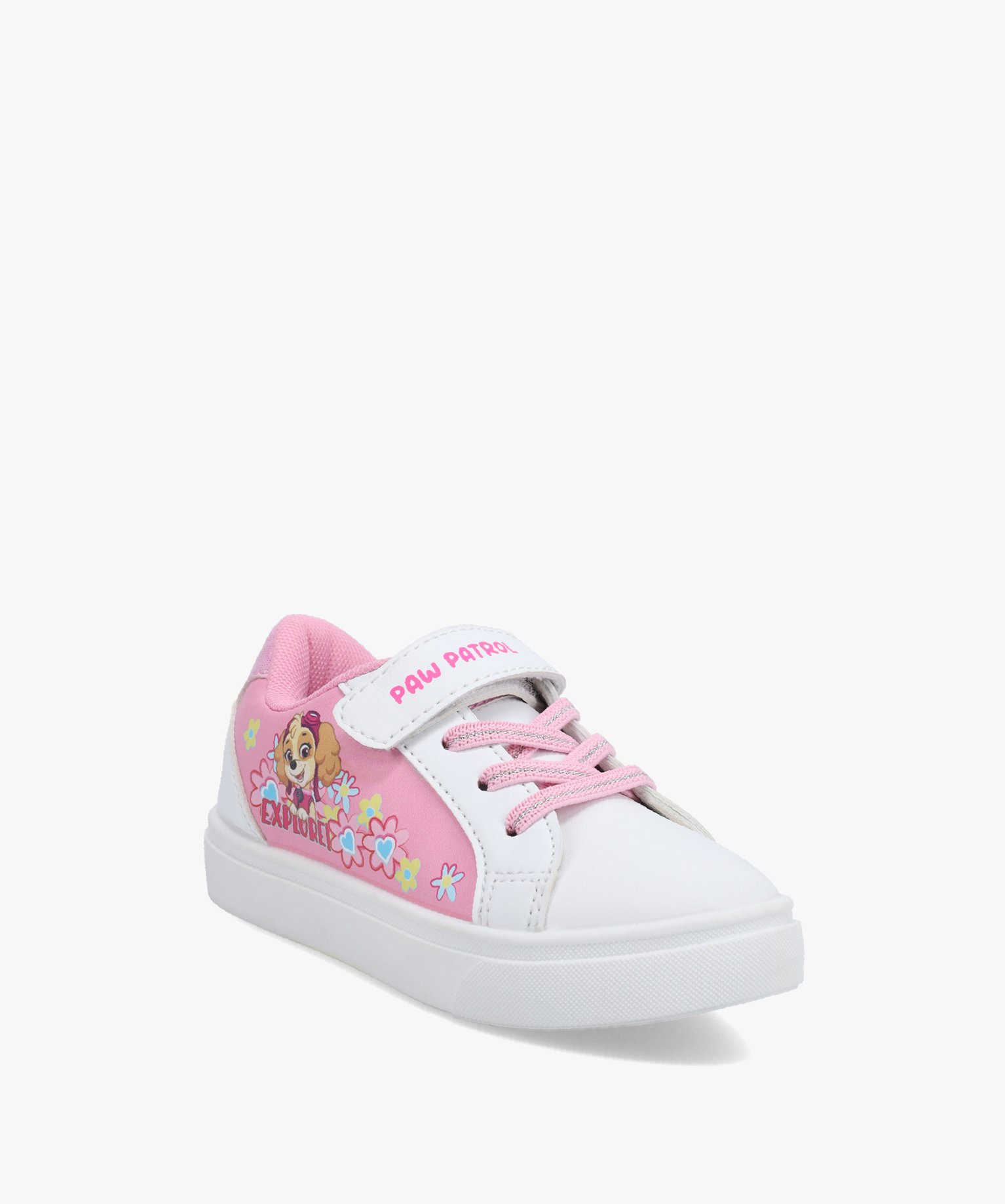 Baskets fille bicolores avec lacets pailletés - Pat’Patro... rose | GEMO
