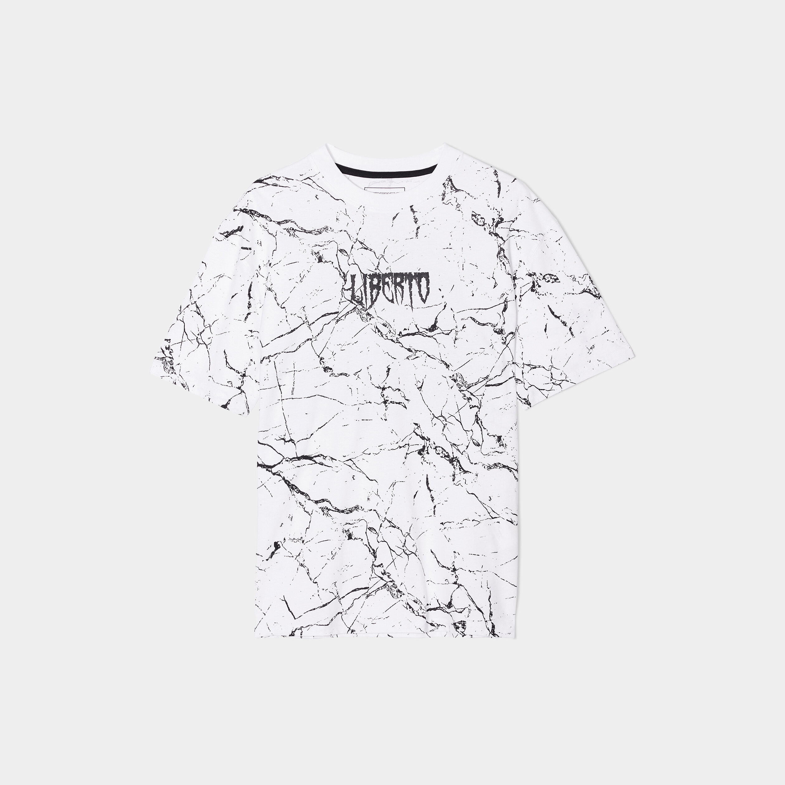 T-shirt oversize manches courtes Liberto blanc homme | La Halle