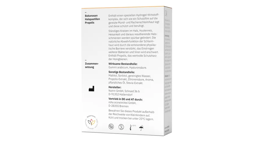 BAKANASAN Halspastillen Propolis 50 g