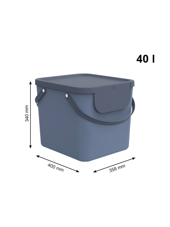 Rotho Albula Wäschesammler 40l mit Deckel, Kunststoff (PP recycelt) in Horizon blau günstig kaufen onesize